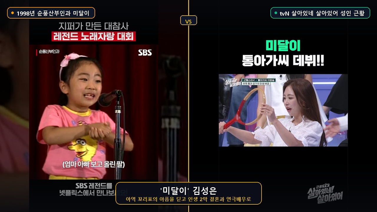 '미달이' 김성은 전성기와 최신 근황 비교